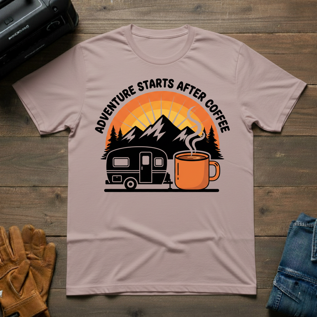 Adventure Starts After Coffee T-Shirt