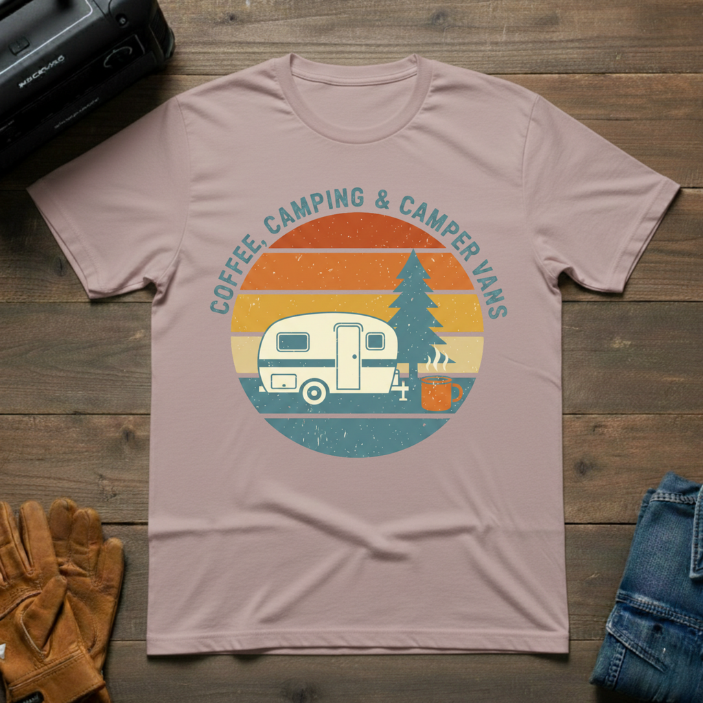 Coffee, Camping and Camper Vans T-Shirt