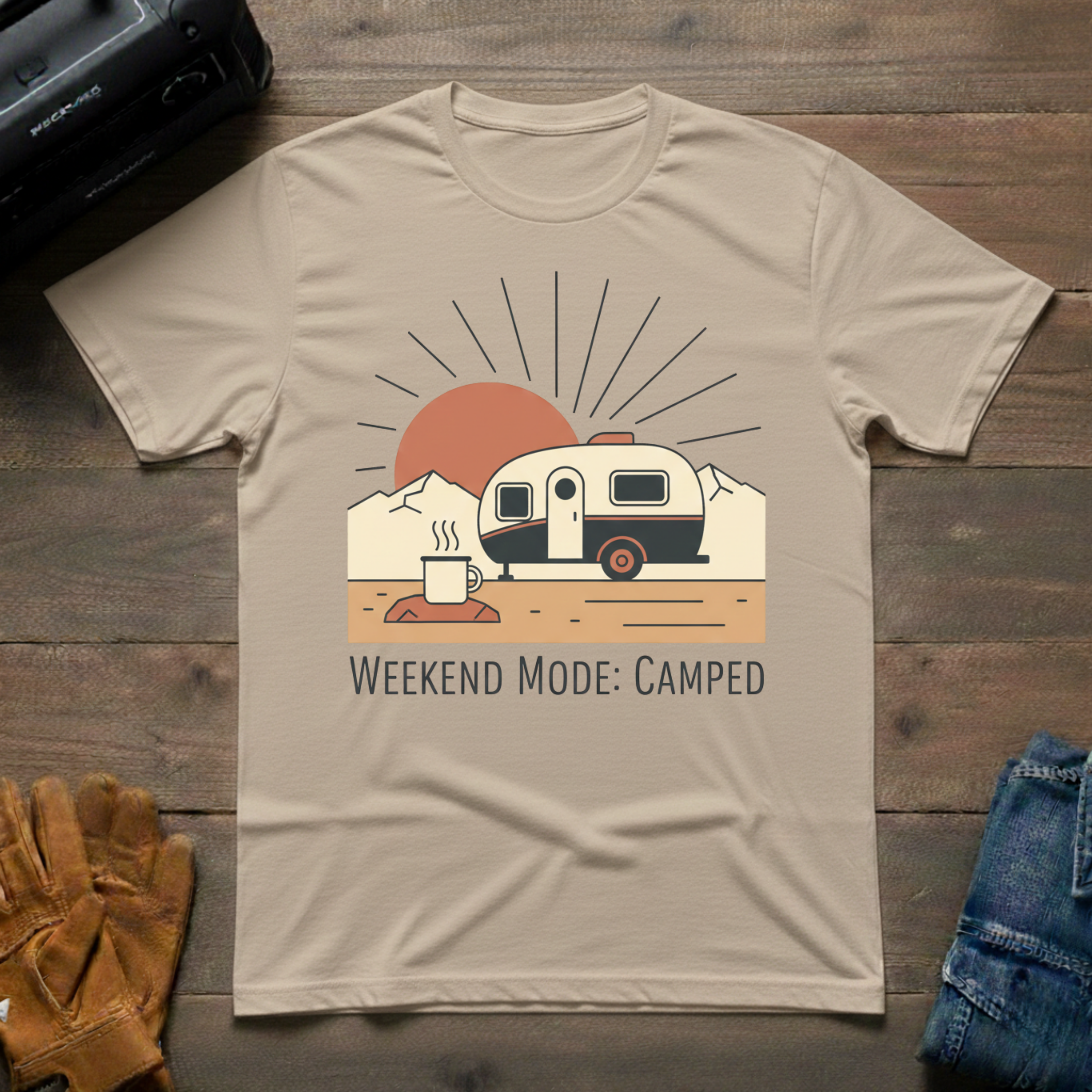 Weekend Mode - Camped T-Shirt 129