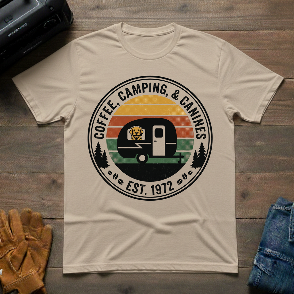 Coffee - Camping - Canines T-Shirt