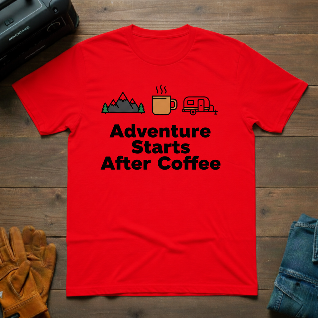 Adventure Starts After Coffee T-Shirt