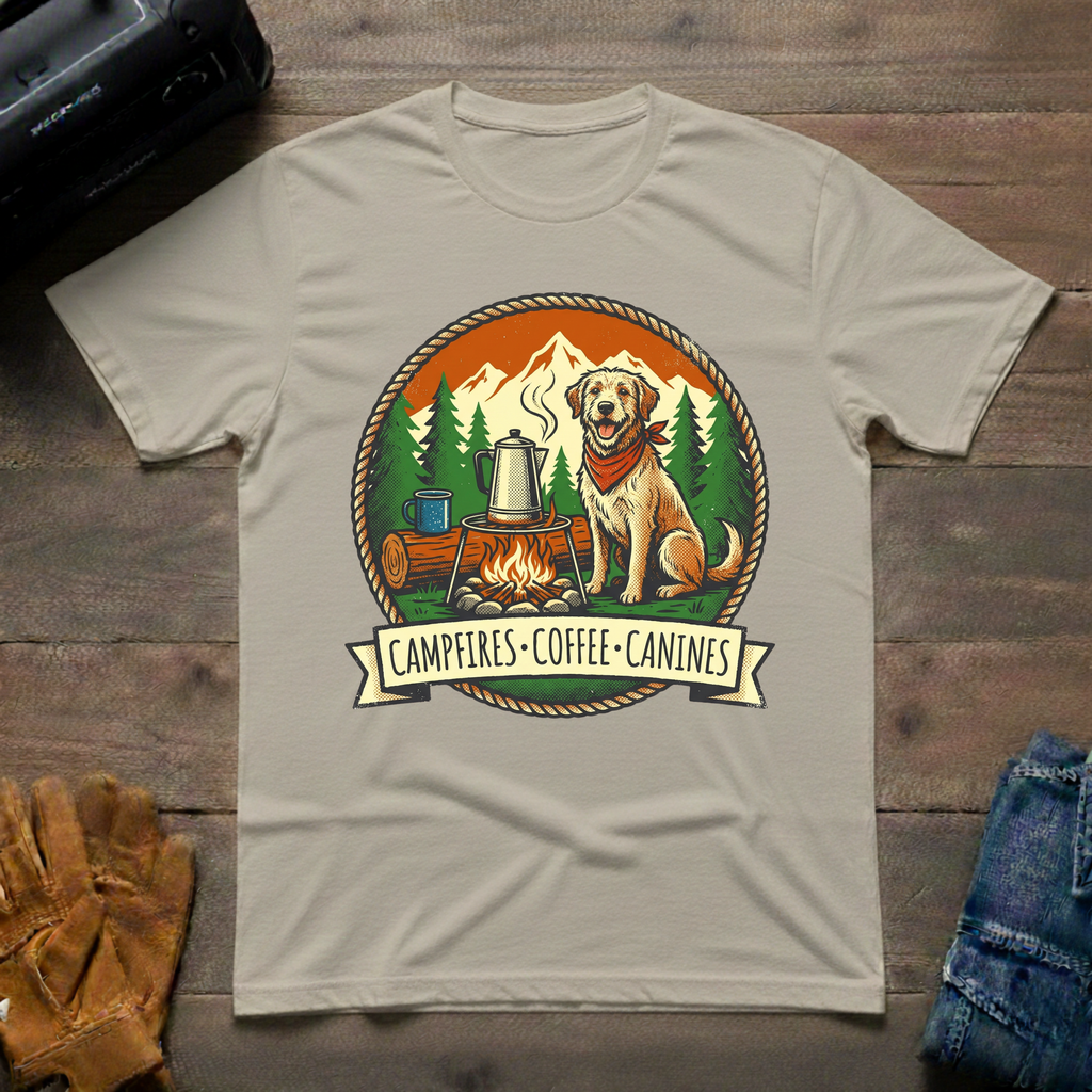 Campfires - Coffee - Canines T-Shirt