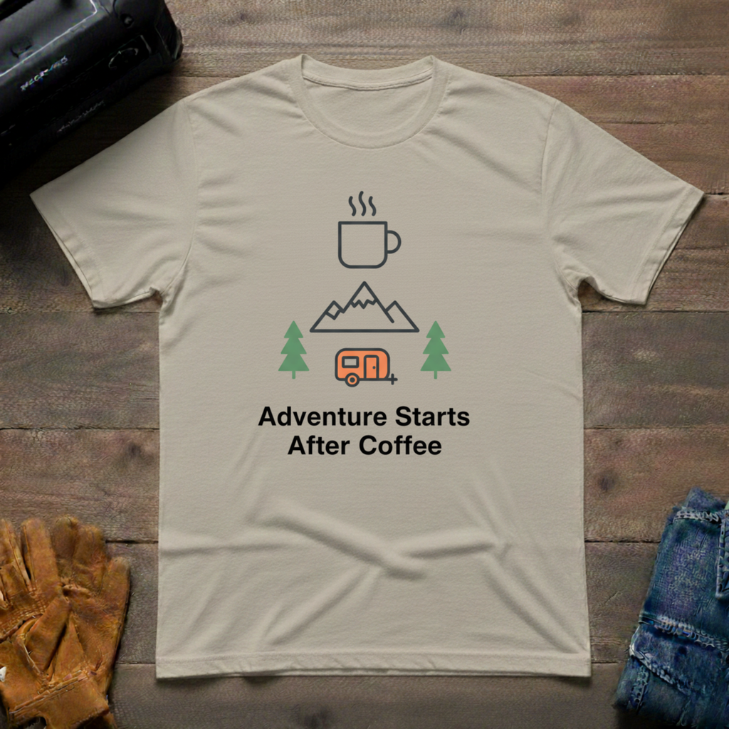 Adventure Starts After Coffee T-Shirt
