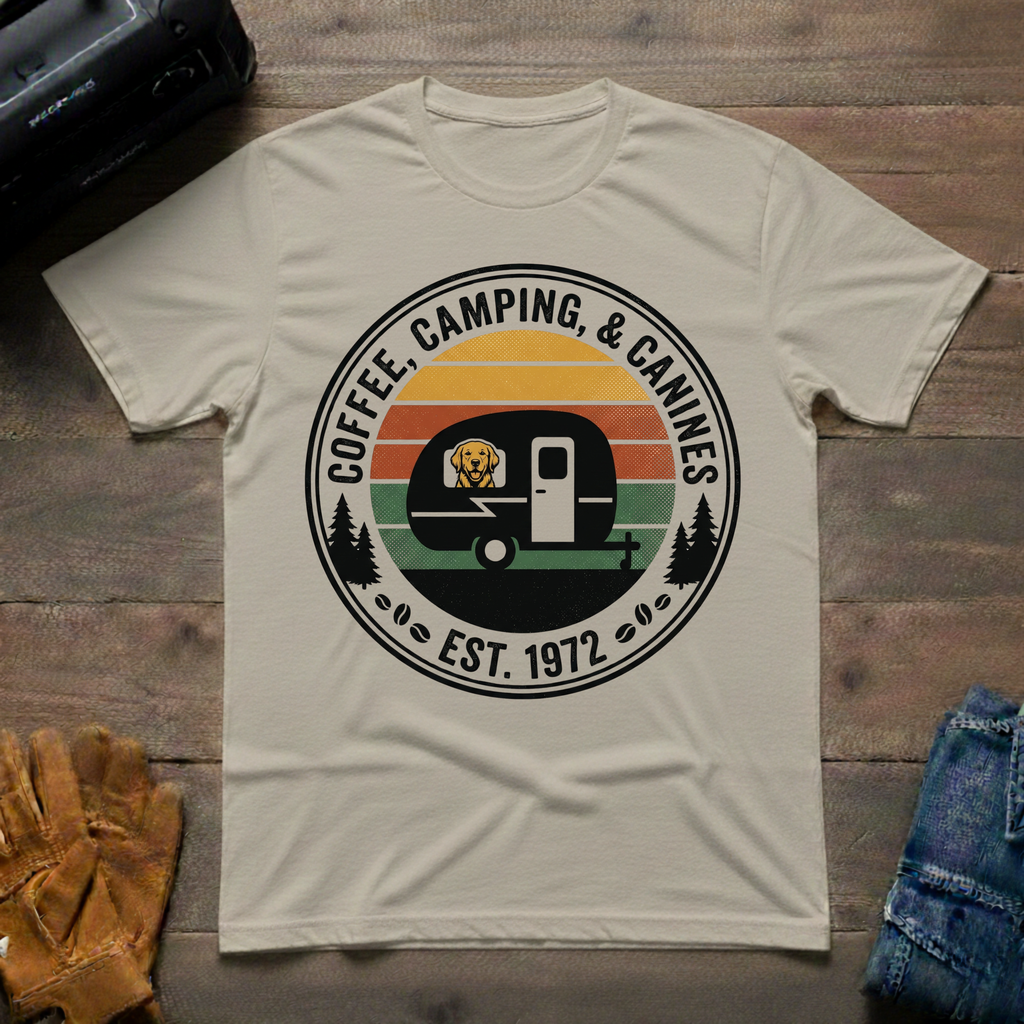 Coffee - Camping - Canines T-Shirt