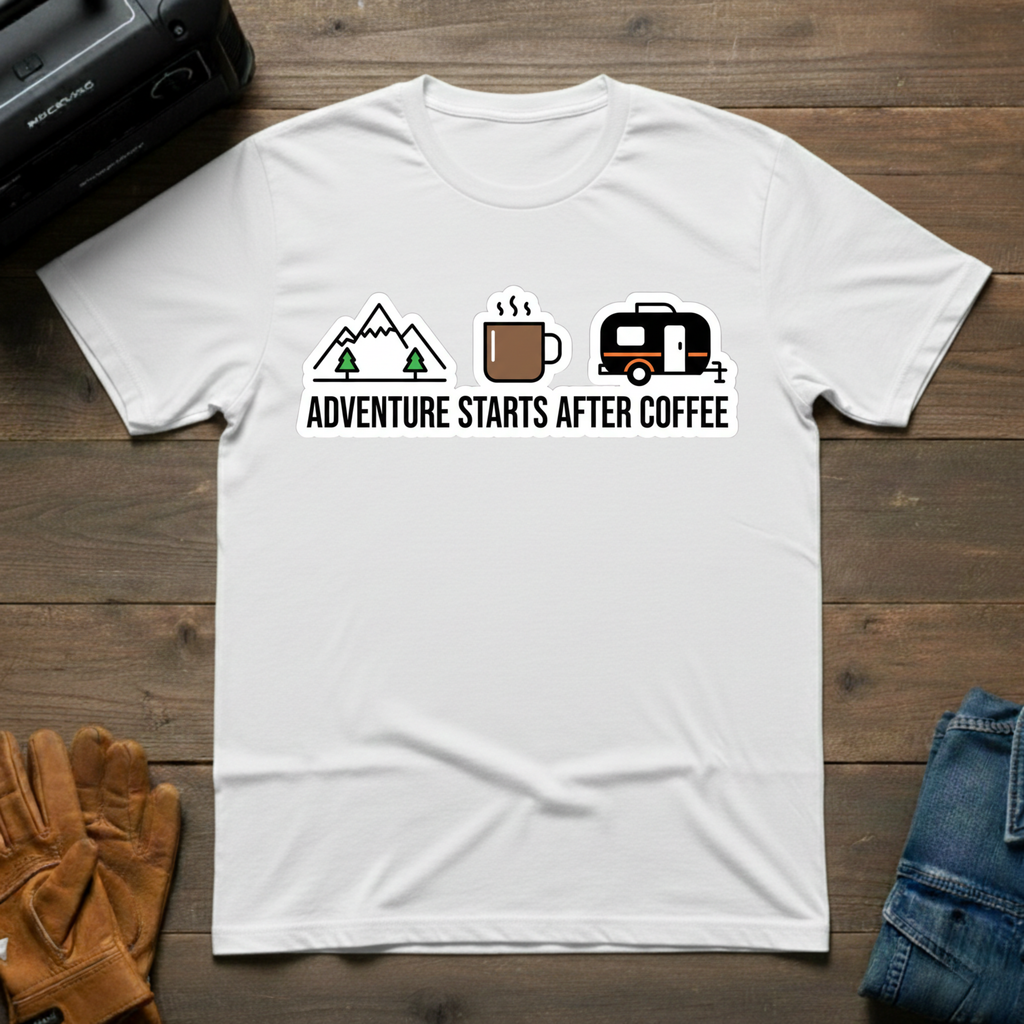 Adventure Starts After Coffee T-Shirt