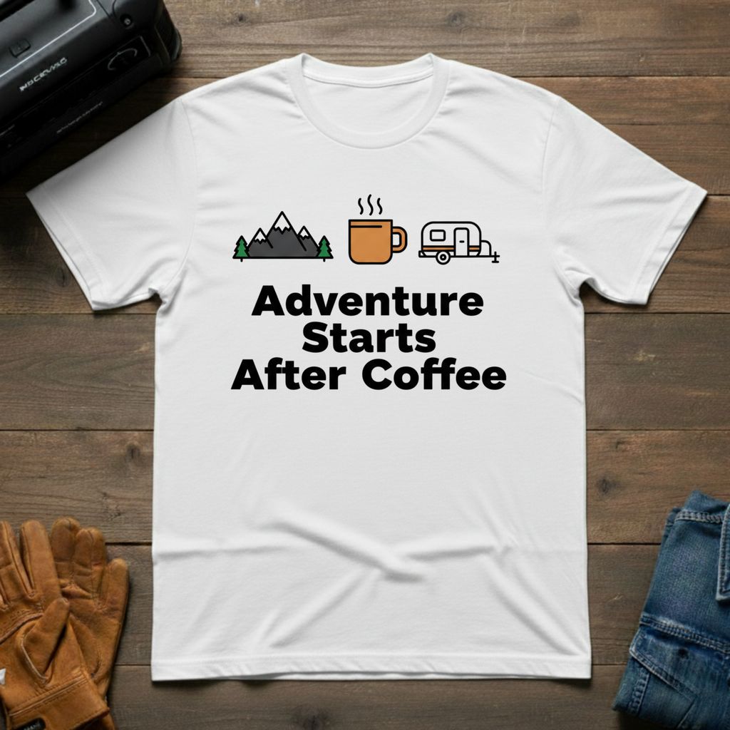 Adventure Starts After Coffee T-Shirt