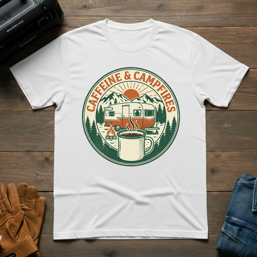 Caffeine & Campfires T-Shirt