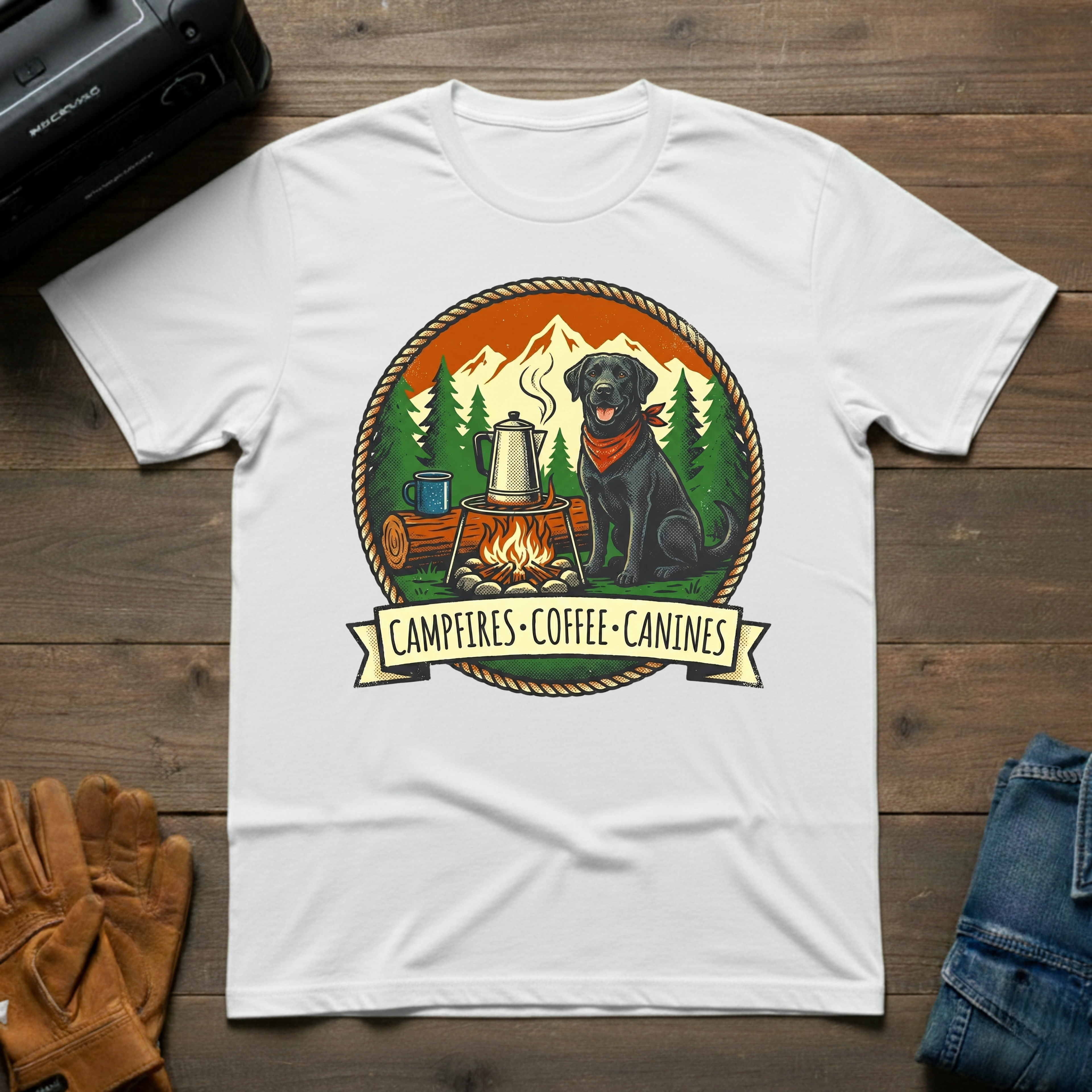 Campfires - Coffee - Canines T-Shirt