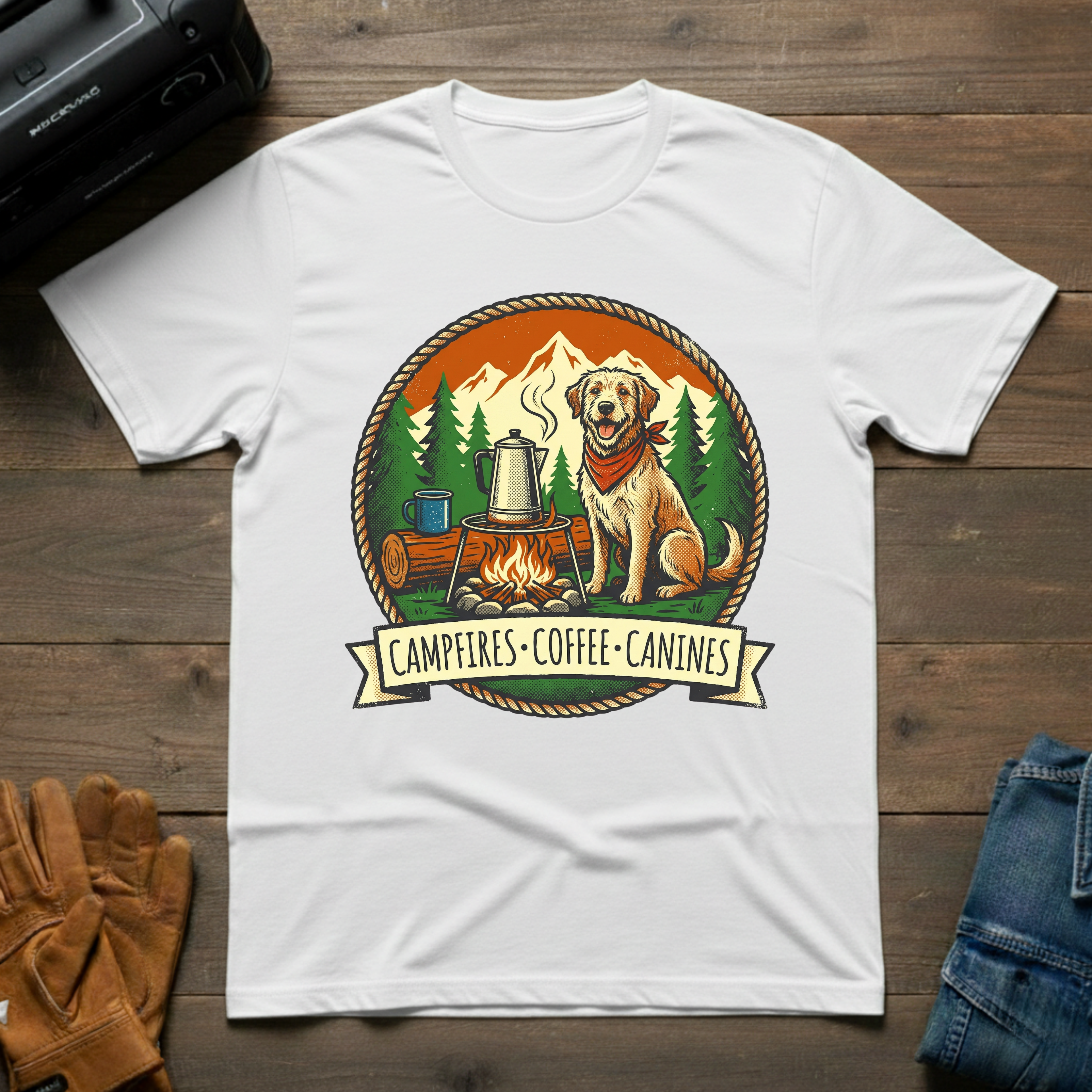 Campfires - Coffee - Canines T-Shirt