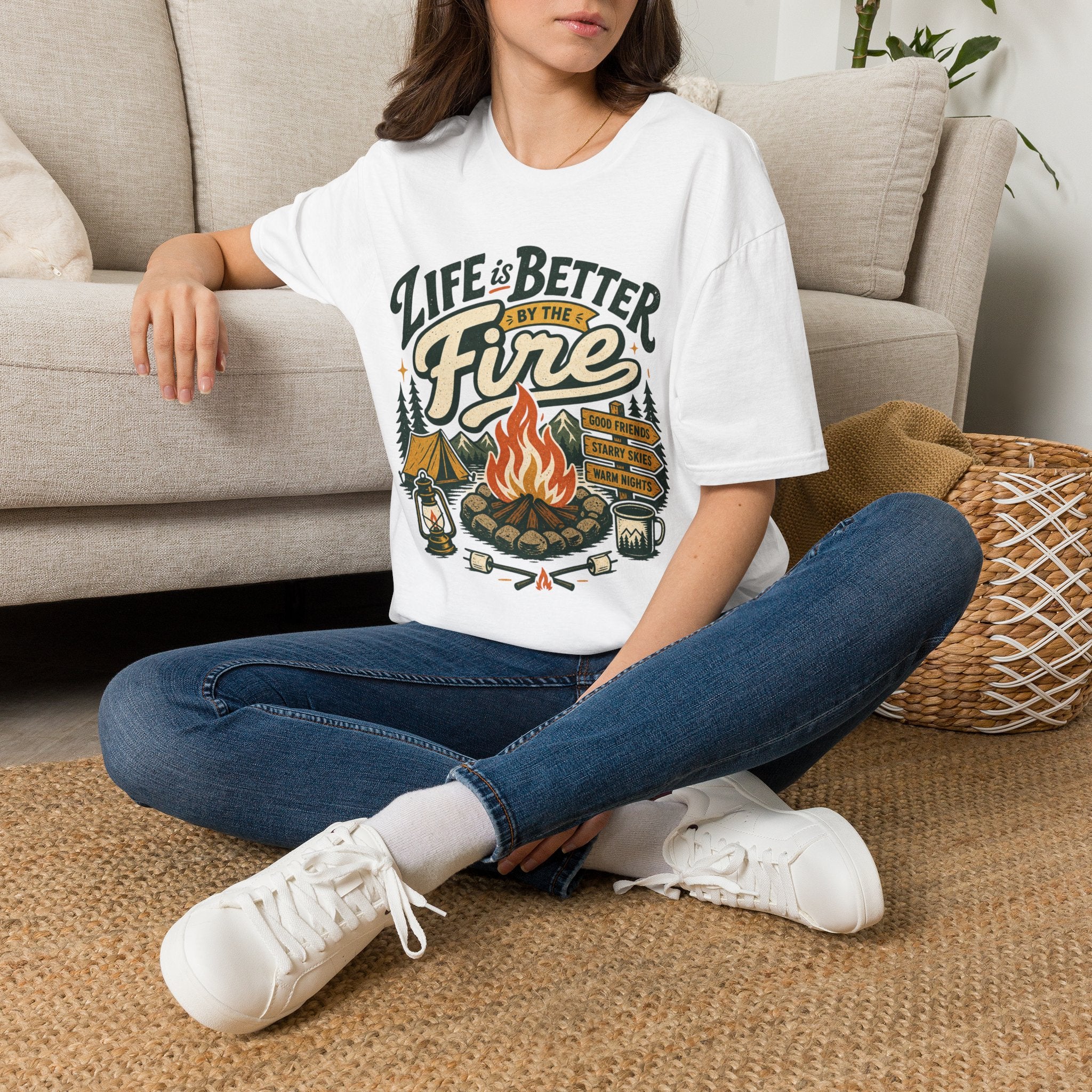 Life Is Better By The Fire – Tent Edition Unisex T-Shirt