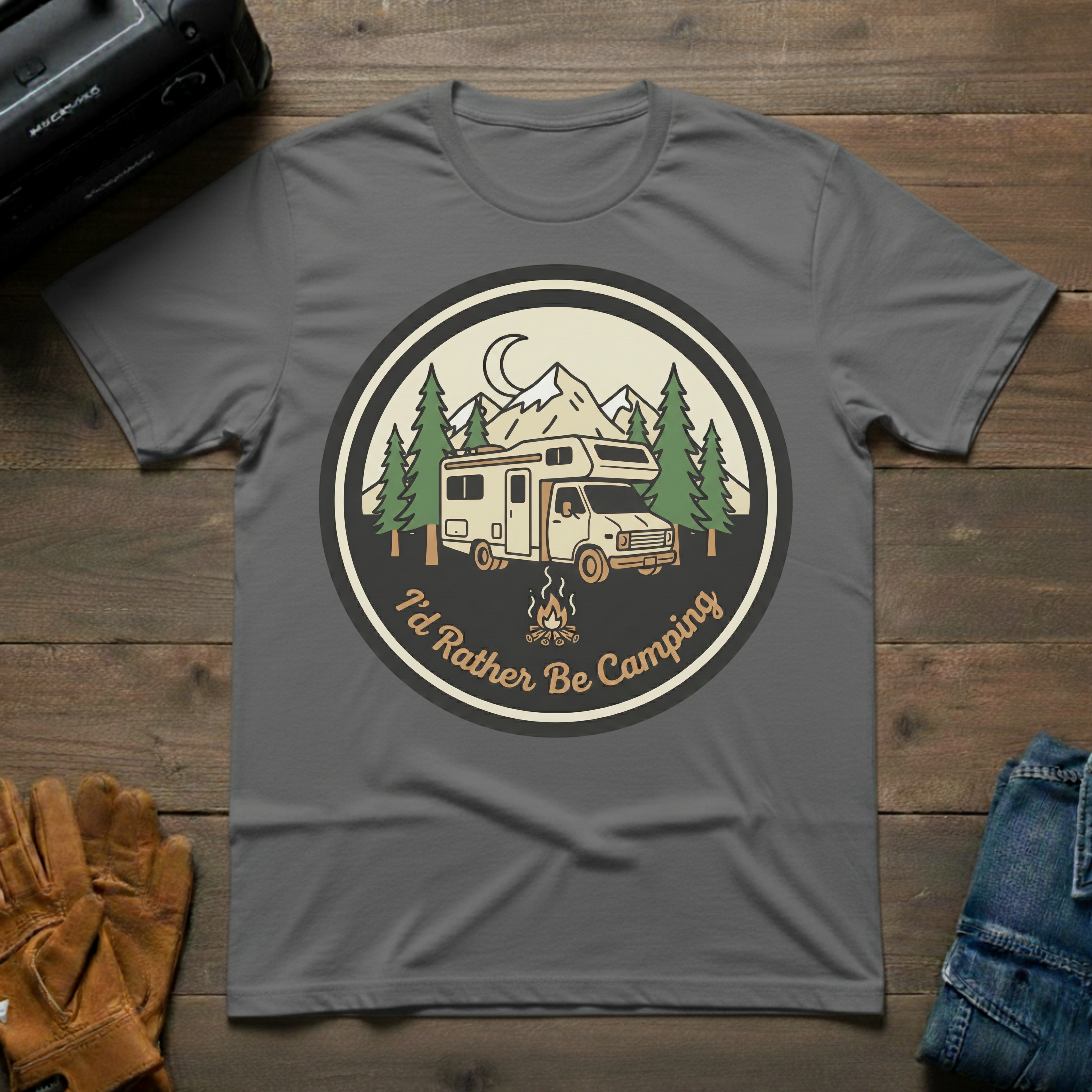 I'd rather be camping RV T-Shirt