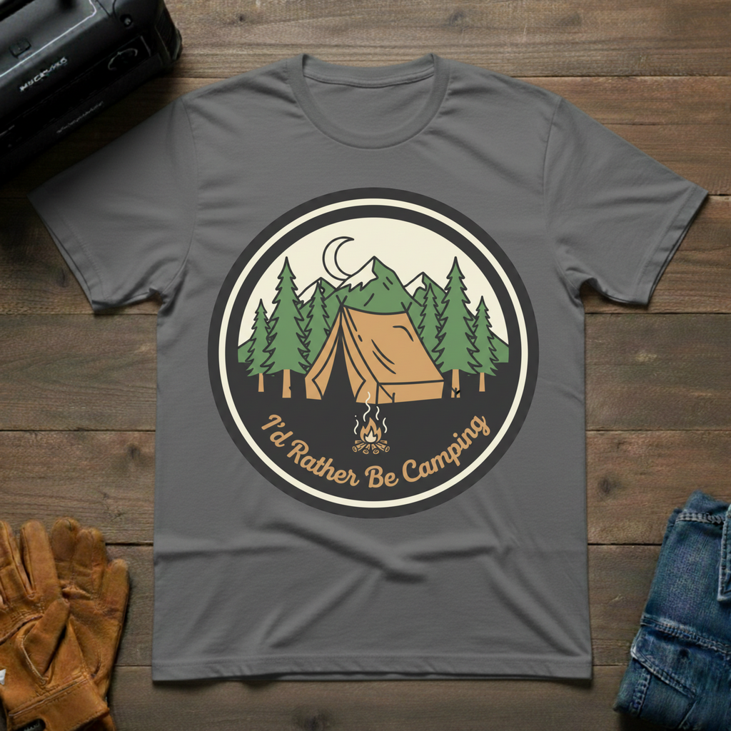 I'd rather be camping Tent T-Shirt