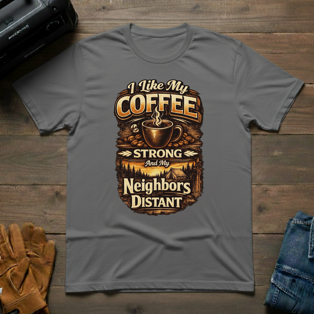 I Like My Coffee Strong Tent T-Shirt