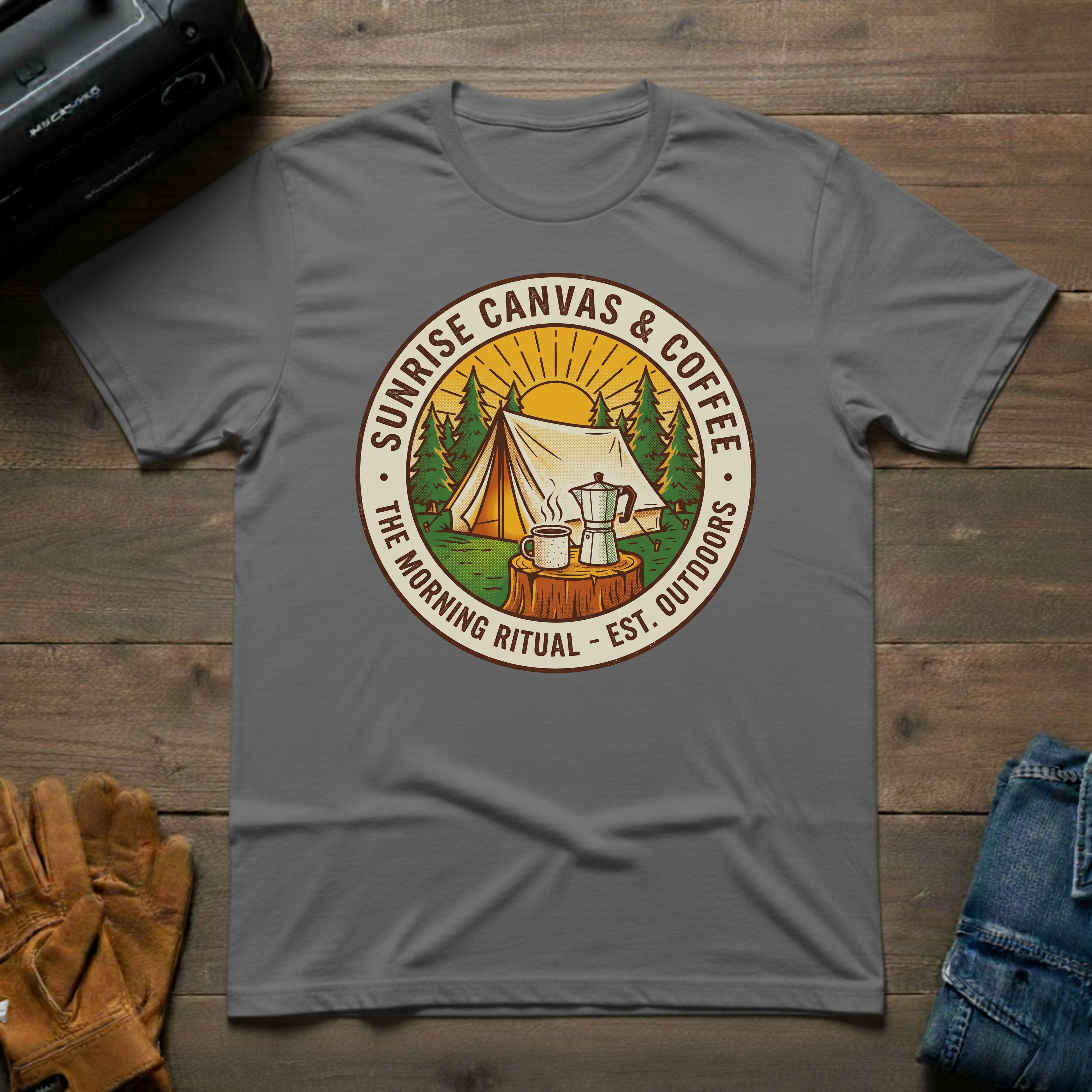 Sunrise Canvas & Coffee T-Shirt
