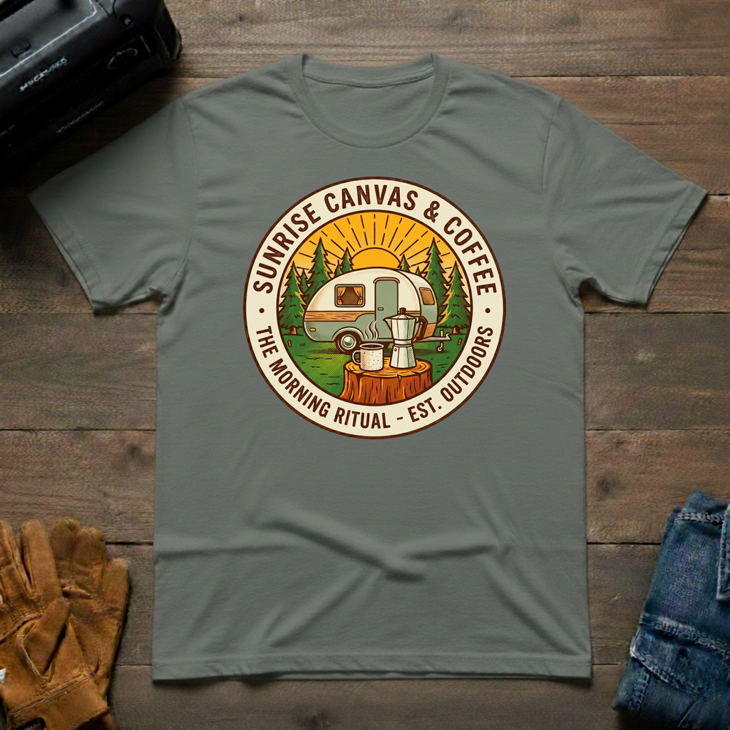 Sunrise Canvas & Coffee Trailer T-Shirt
