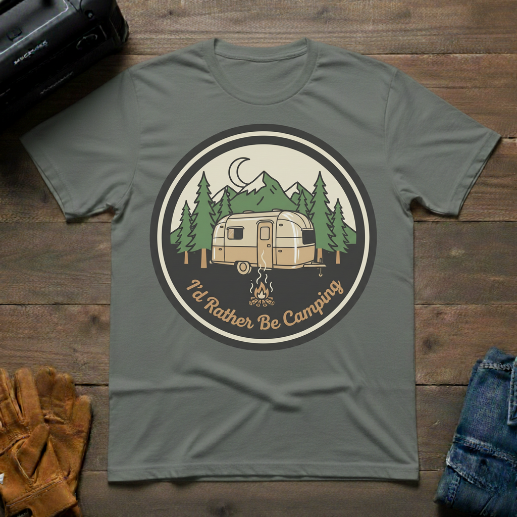 I'd rather be camping Trailer T-Shirt