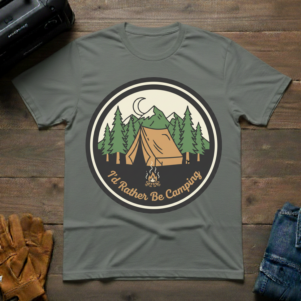 I'd rather be camping Tent T-Shirt