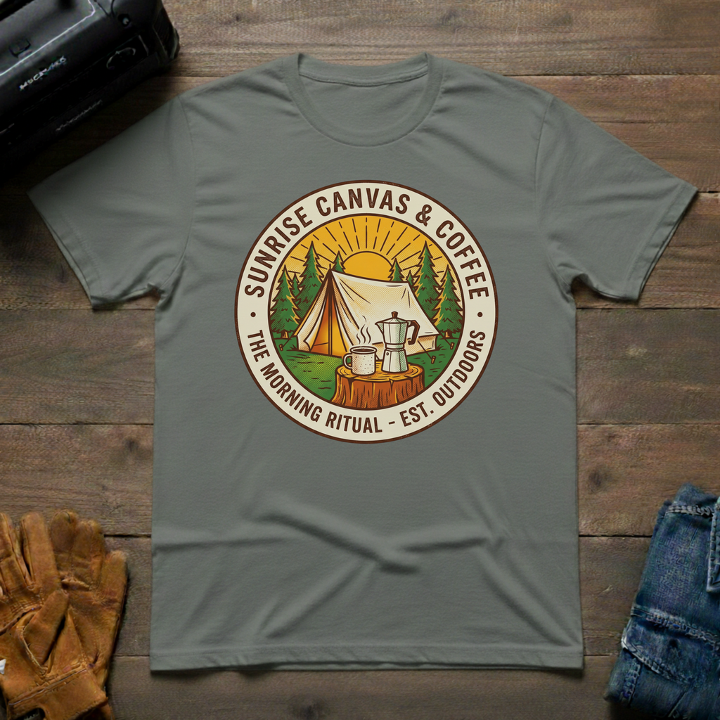 Sunrise Canvas & Coffee T-Shirt