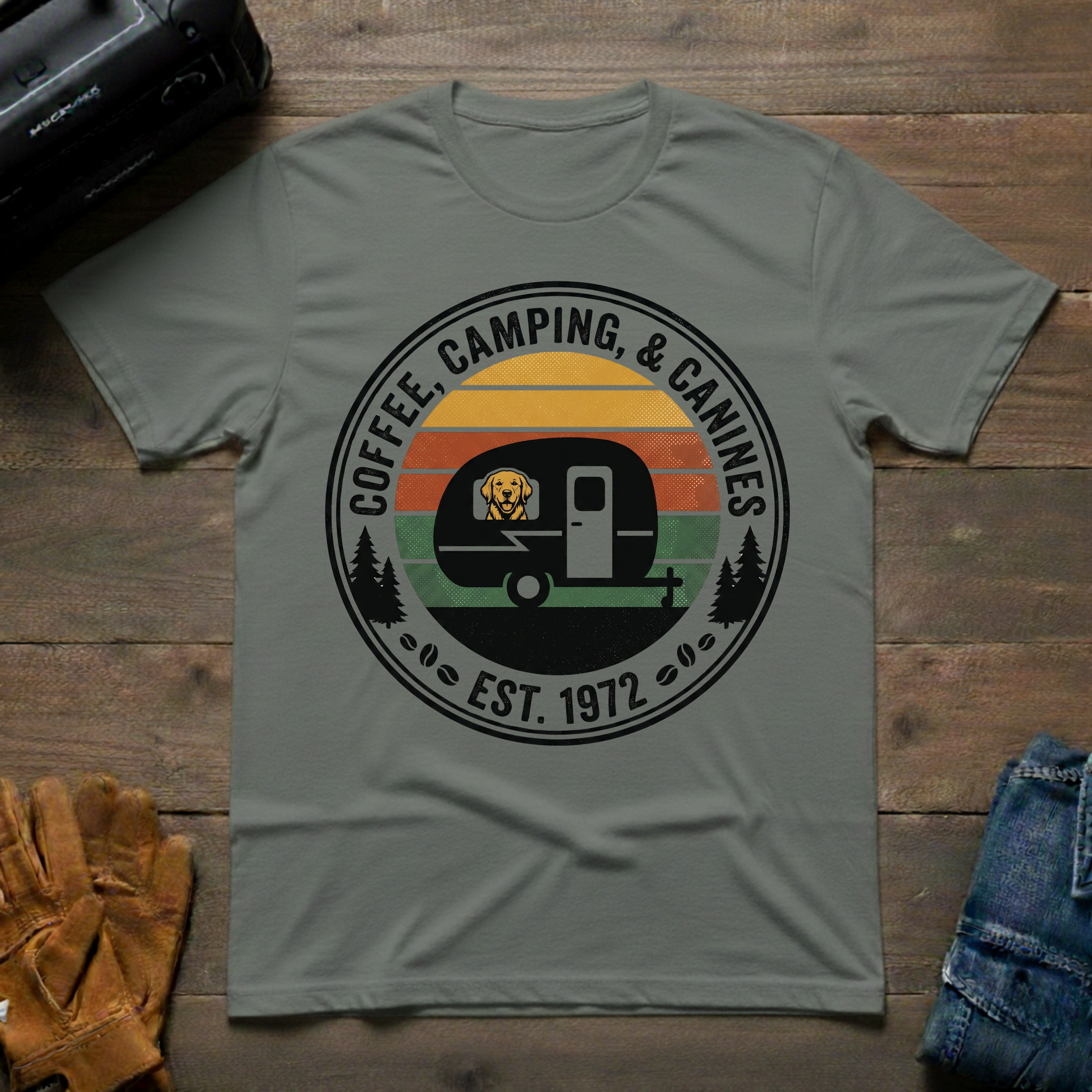 Coffee - Camping - Canines T-Shirt