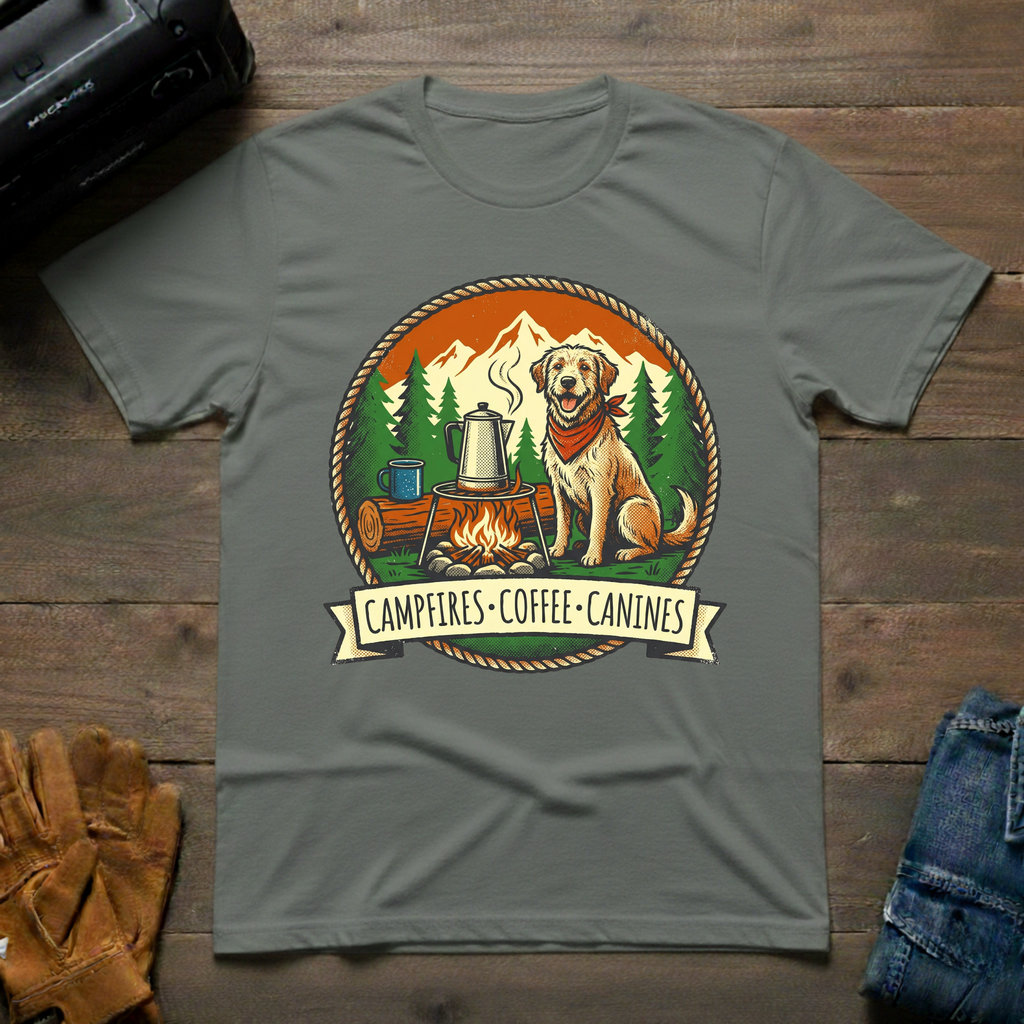 Campfires - Coffee - Canines T-Shirt