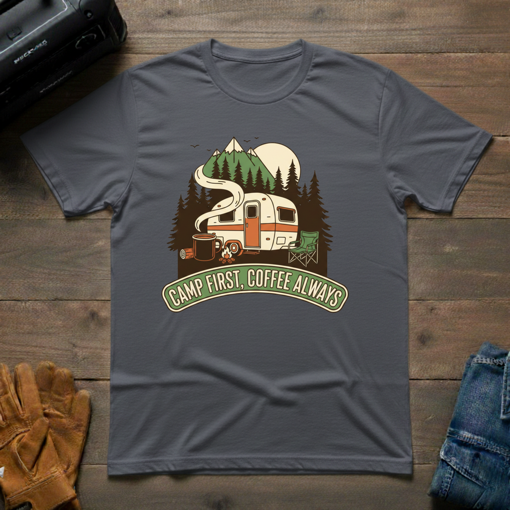 Camp First - Coffee Always T-Shirt
