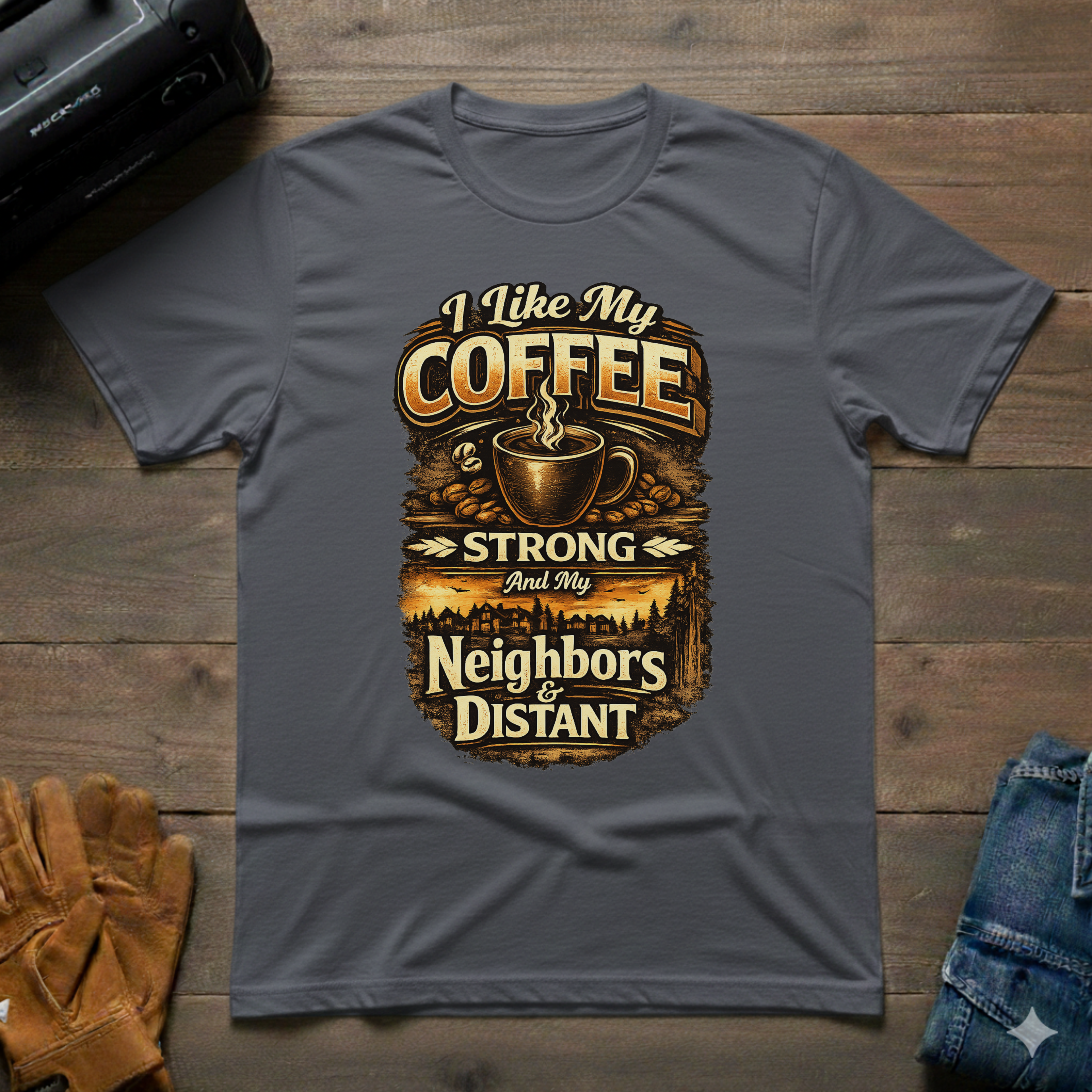 I Like My Coffee Strong T-Shirt