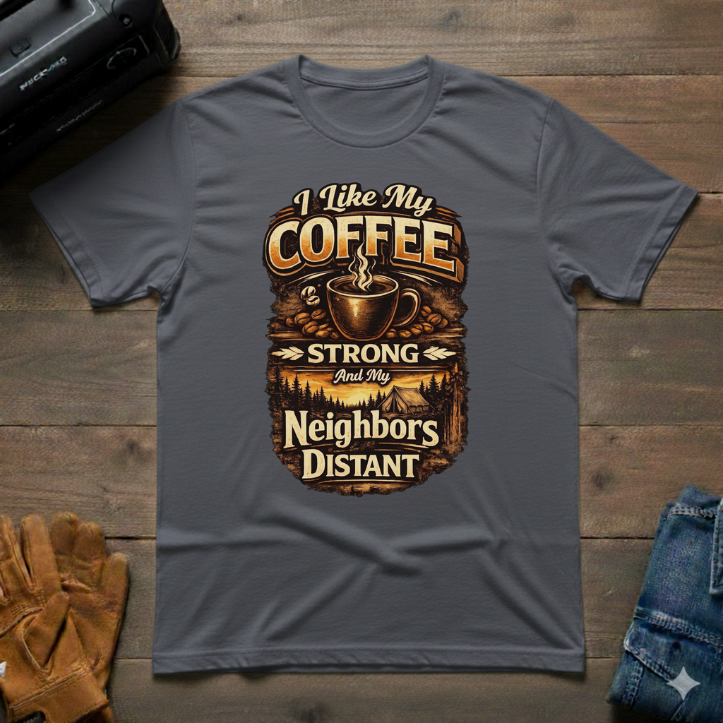 I Like My Coffee Strong Tent T-Shirt