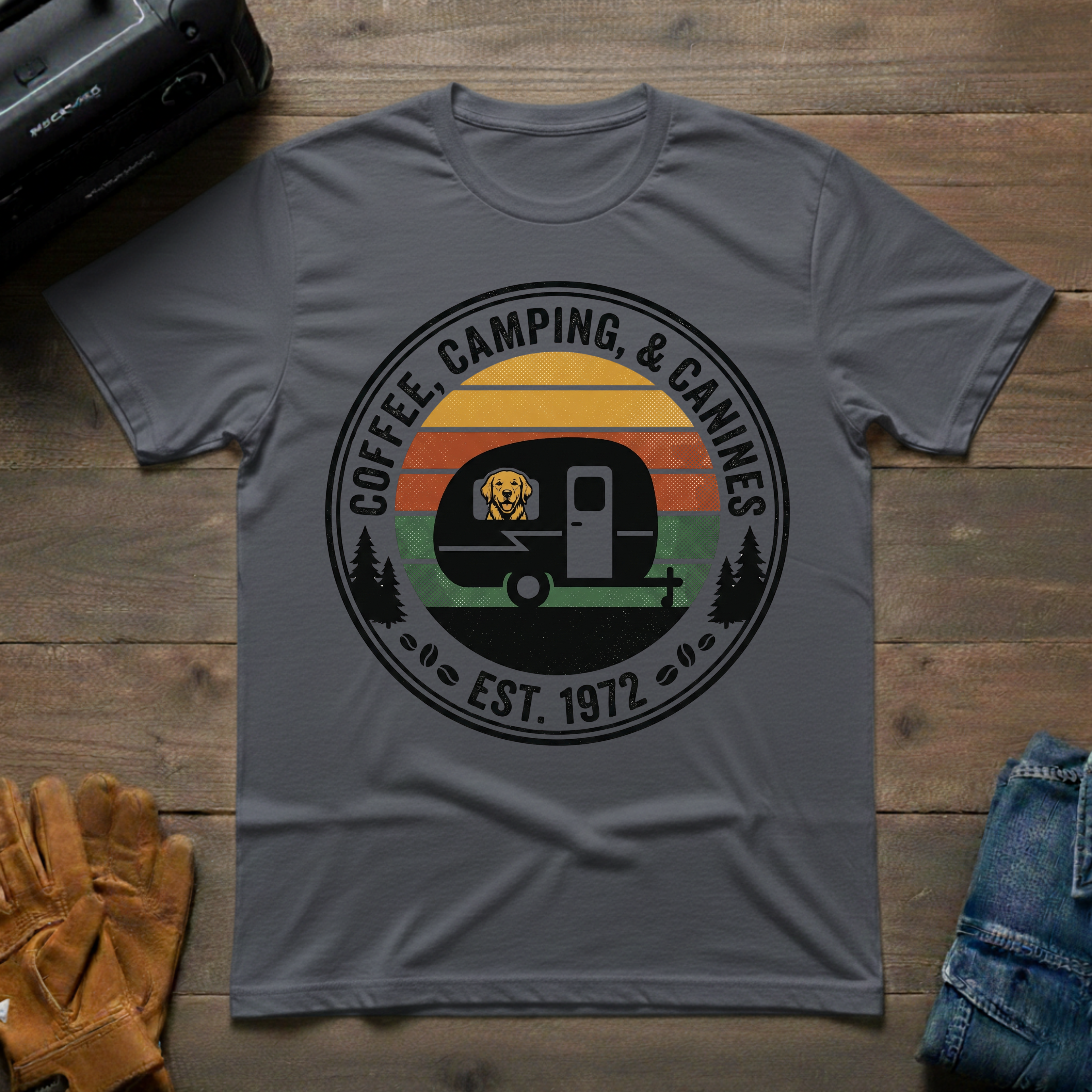 Coffee - Camping - Canines T-Shirt