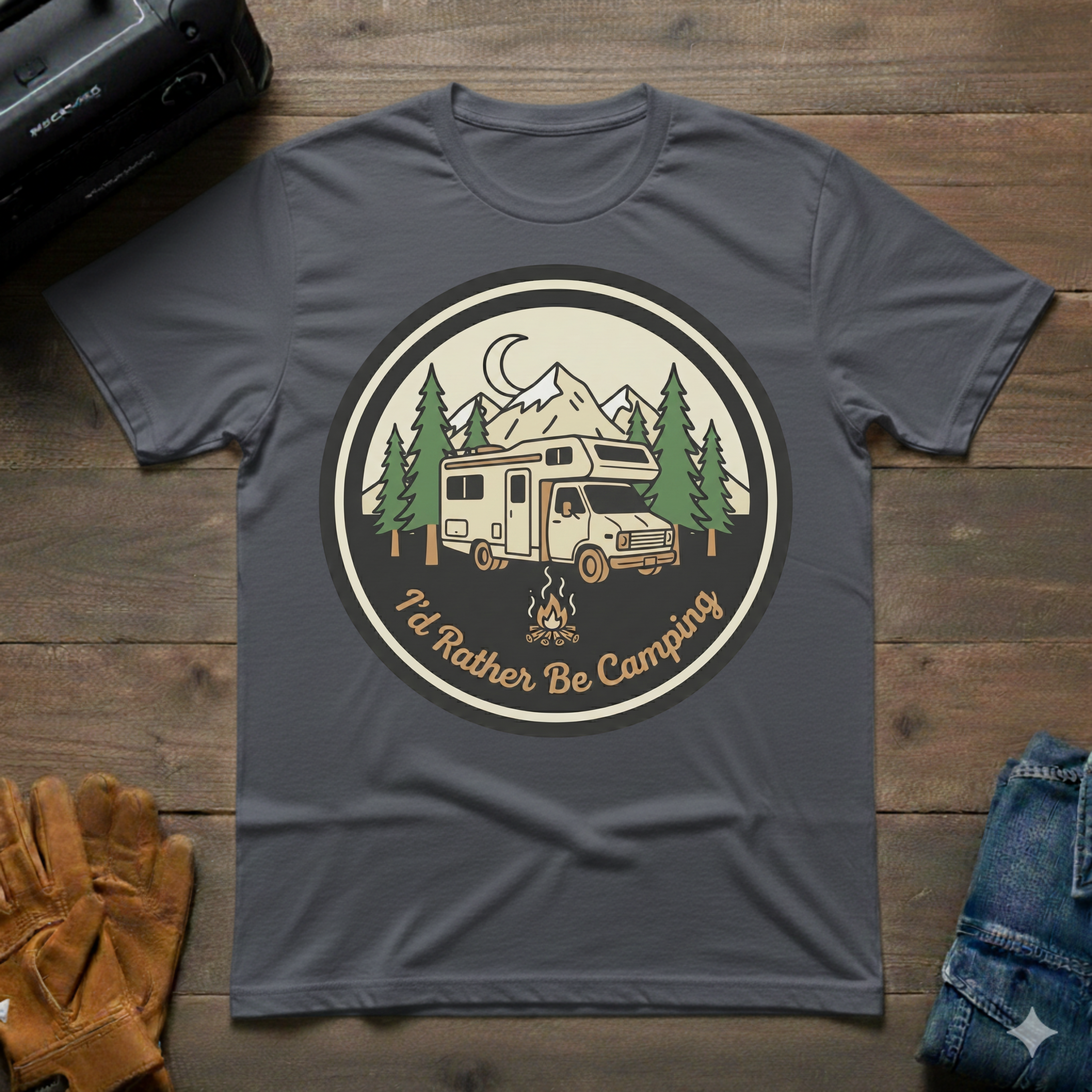 I'd rather be camping RV T-Shirt