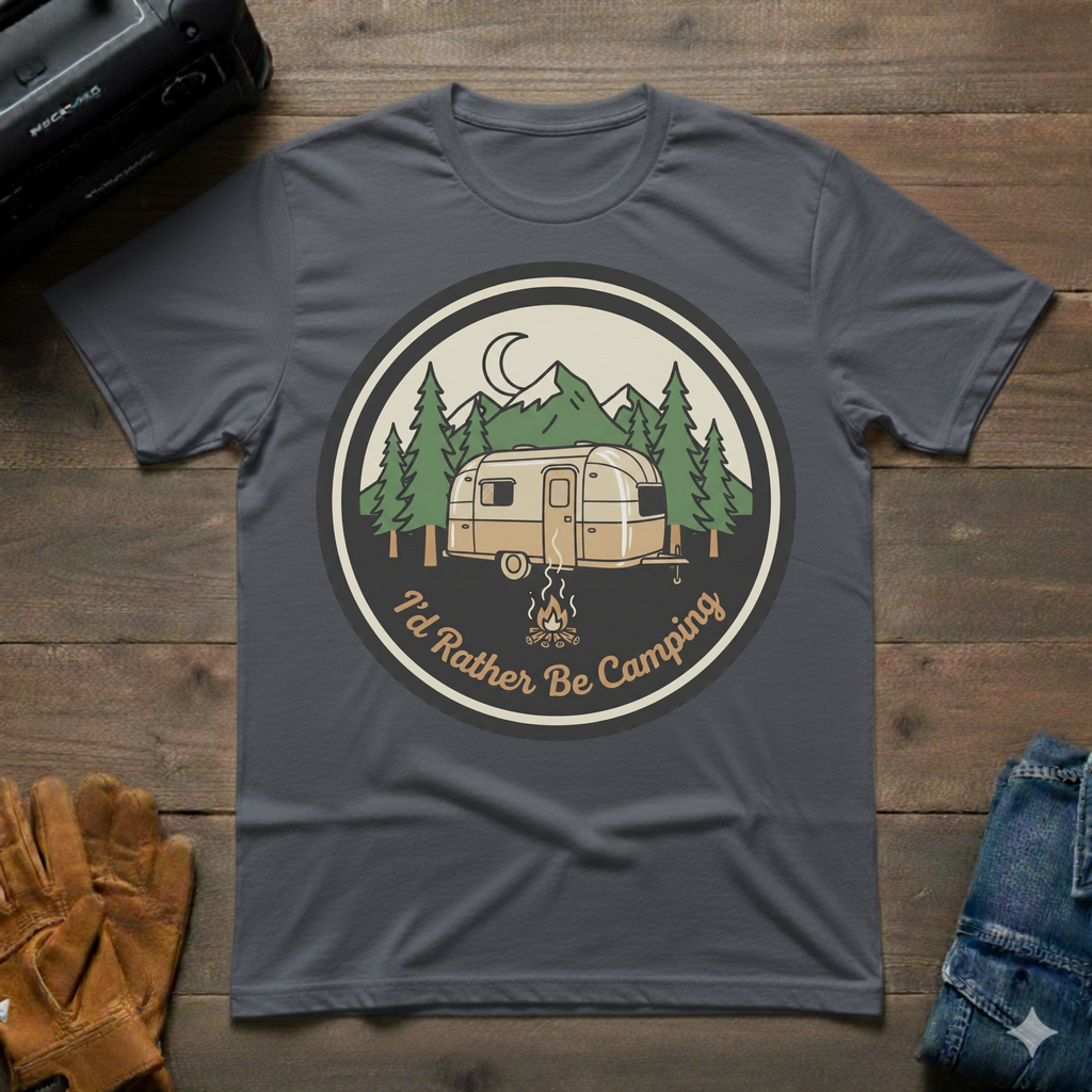 I'd rather be camping Trailer T-Shirt